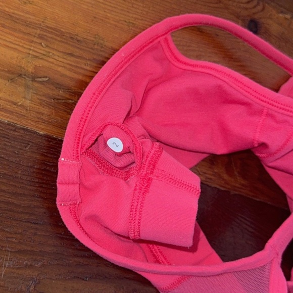 Excellent condition Lululemon Flow Y bra Pink Guava hot pink color Size:2 - Picture 8 of 9